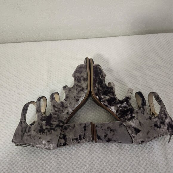 Seychelles Anthropologie Kayak Crushed Velvet Peep Toe Heels Womens Shoes Sz 7.5 - Picture 14 of 16